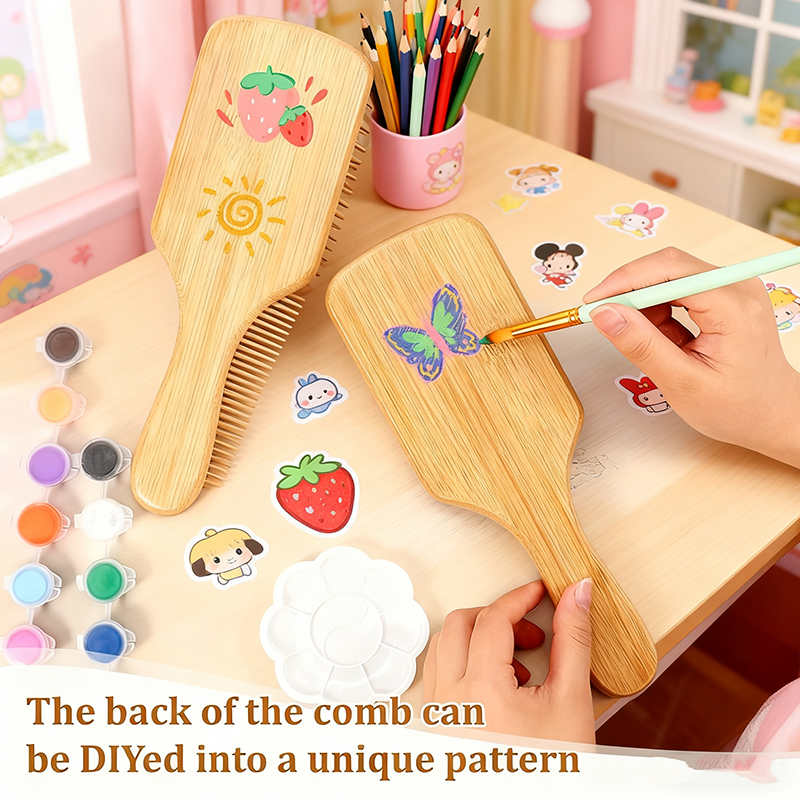 Bamboo Paddle Hair Brush