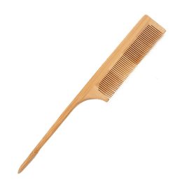 Natural Bamboo Rat Tail Comb – Anti-Static Hair Comb for Salon & Home Hair Styling