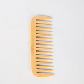 Eco-Friendly Bamboo Wide-Tooth Comb for Hair Care