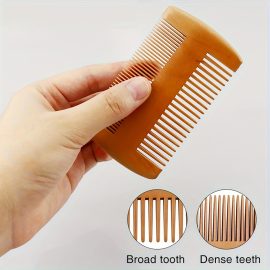 Wholesale Wooden Dual-Tooth Hair Comb – Eco-Friendly 2-in-1 Comb for Home & Salon Use