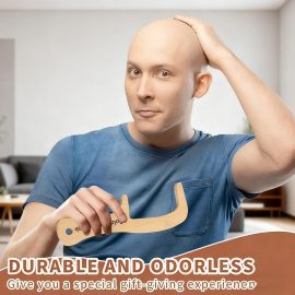 Eco-Friendly Bamboo Bald Head Comb – Scalp Massage Comb for Hairless Scalp Care & Relaxation