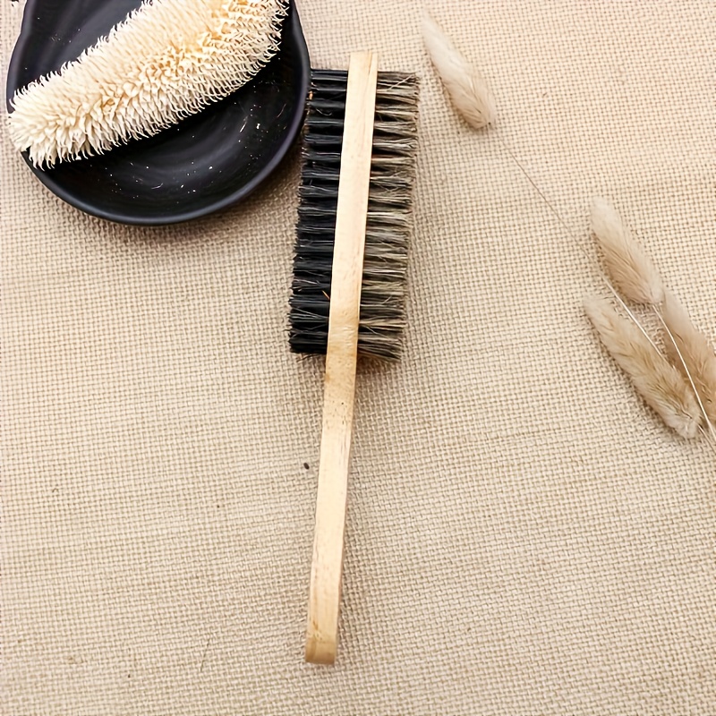 Beechwooden Dual-side Beard&Hair Brush, Double Side Way Boar Bristle and Nylon Hair Brush - 图片 3