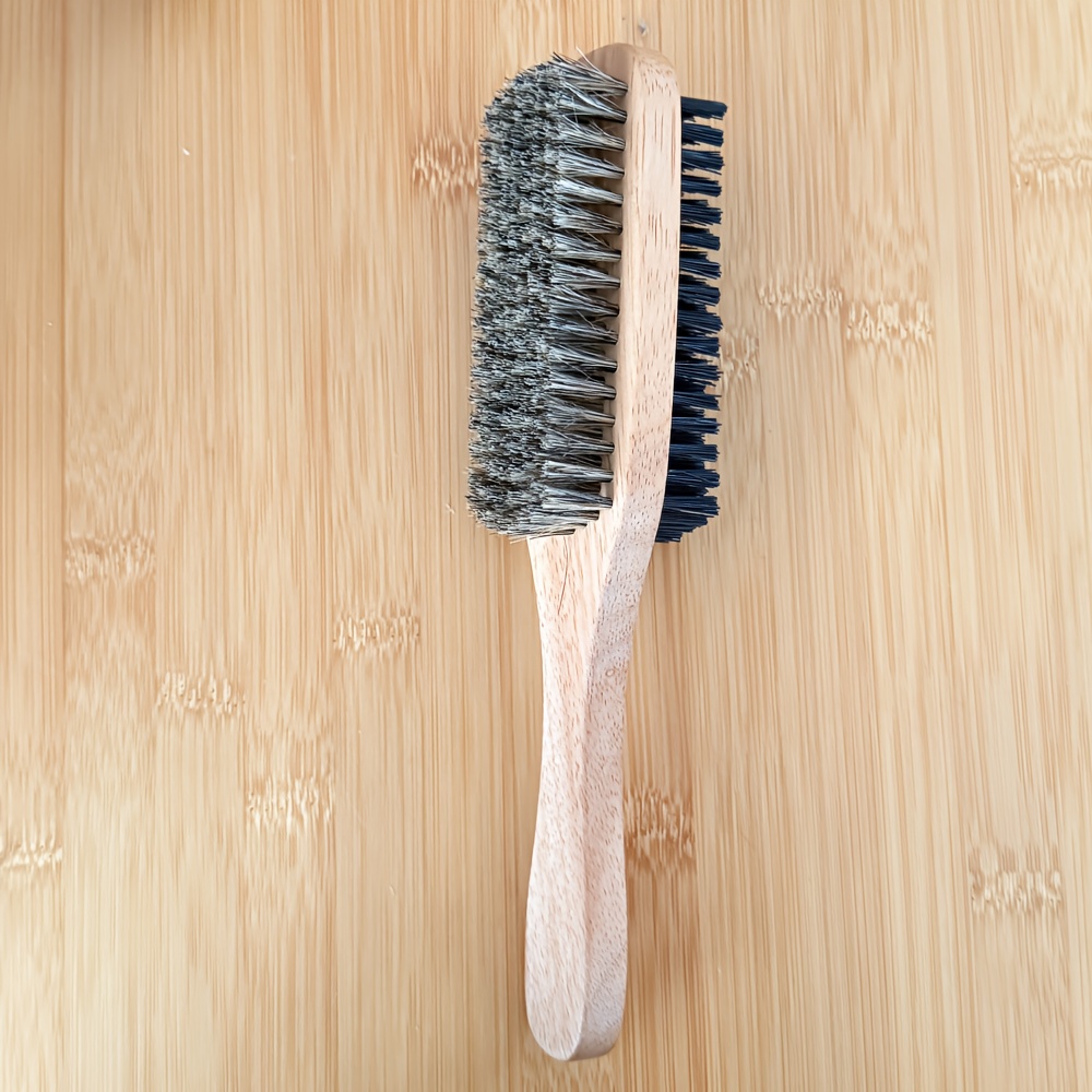 Beechwooden Dual-side Beard&Hair Brush, Double Side Way Boar Bristle and Nylon Hair Brush - 图片 4