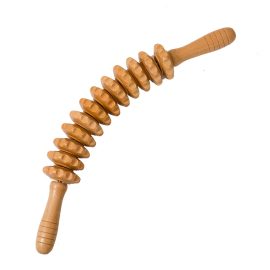 Wooden Manual Massage Roller Stick-Deep Tissue Muscle’s Relief