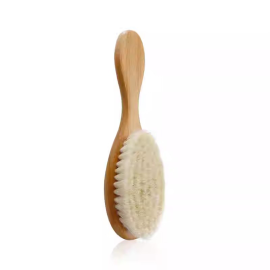 Nicely Wood Soft Goat Wool Brush for Baby & Toddlers