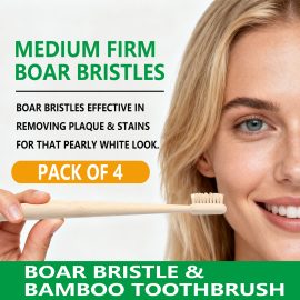 Eco-Friendly Bamboo Toothbrush – Soft Bristle Natural Oral Care Tool for Sustainable Dental Hygiene