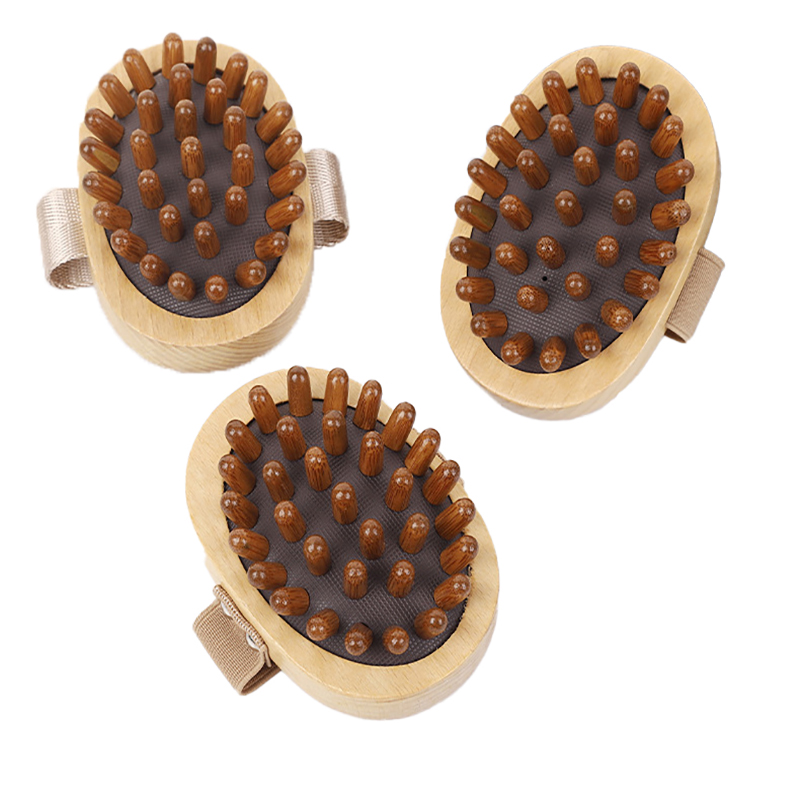 Wooden Body Massage Brush with Adjustable Strap for Relaxation - 图片 4