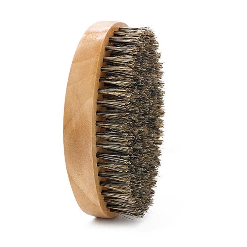 Natural Wood Boar Bristle Beard Brush-Enhance Clean For Beard - 图片 2