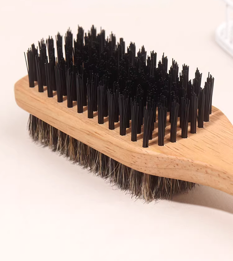 Dual Sided Beard Brush – Bristle Beard Brush for Men’s Grooming - 图片 5