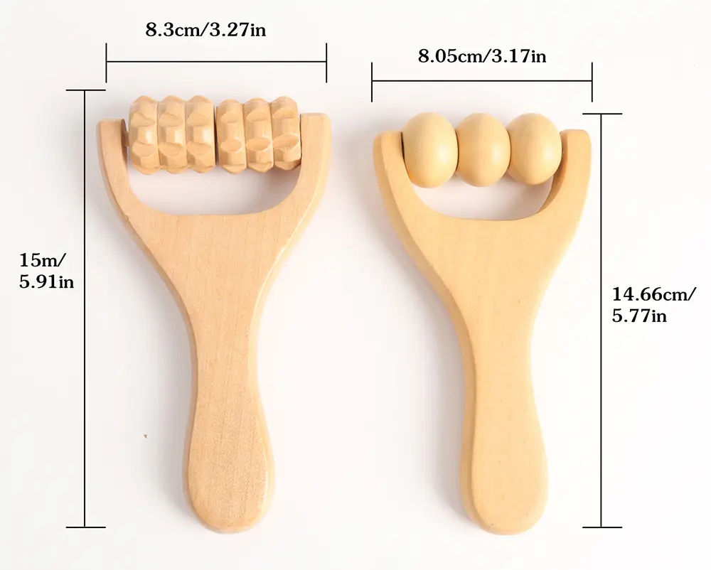 Handheld Wooden Massage Roller