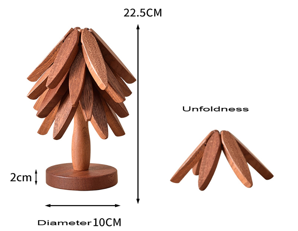 Wooden Tree Trivet Set