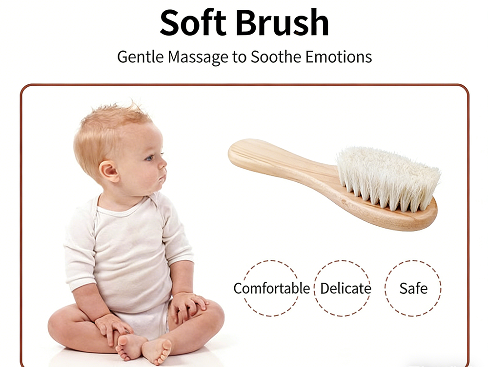 Soft Goat Hair Brush for Sensitive Scalp