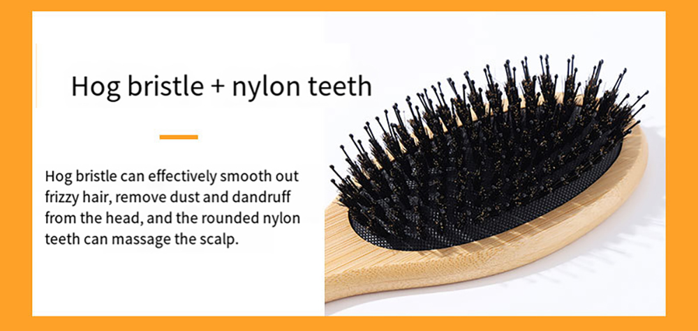 Bamboo Boar Bristle Hair Brush
