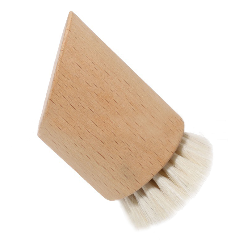 Wooden Bristle Goat Hair Facial Brush Cleaning & Makeup Brush - 图片 5