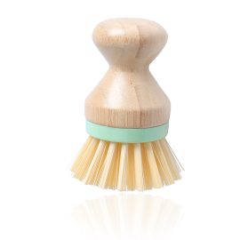 Wood Handle Kitchen Brush Plant Fiber Bristle for Dish, Pot & Pan