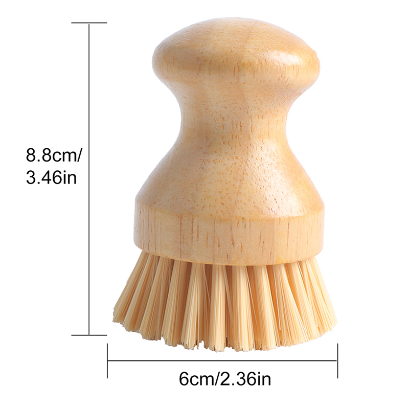 Sustainable Short-Handle Beechwood Dish Brush For Kitchen Tool - 图片 5