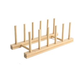 Multi-Purpose Bamboo Dish Drying Rack for Kitchen Plate & Bowl