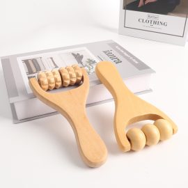 Natural Wood Relaxation Tool Roller Massager for Muscle Relief