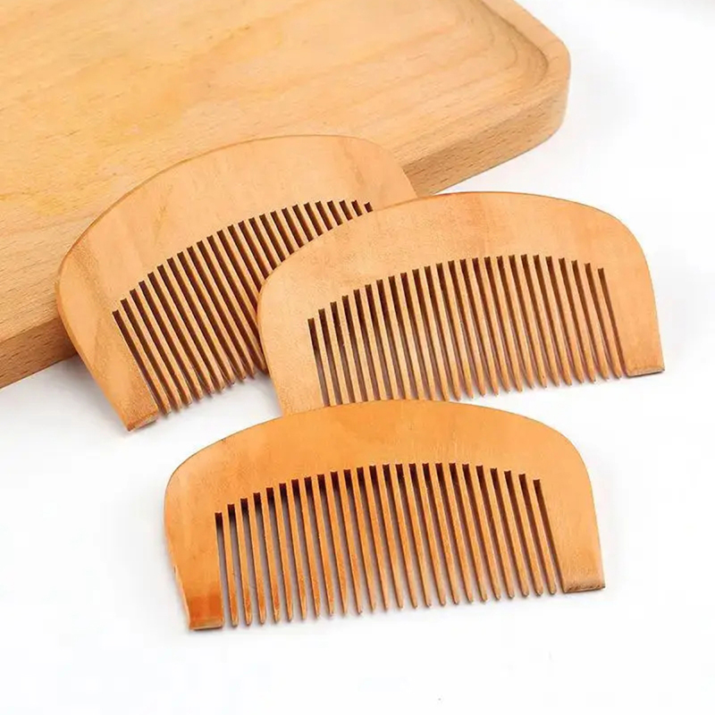 Crescent Wooden Hair Comb