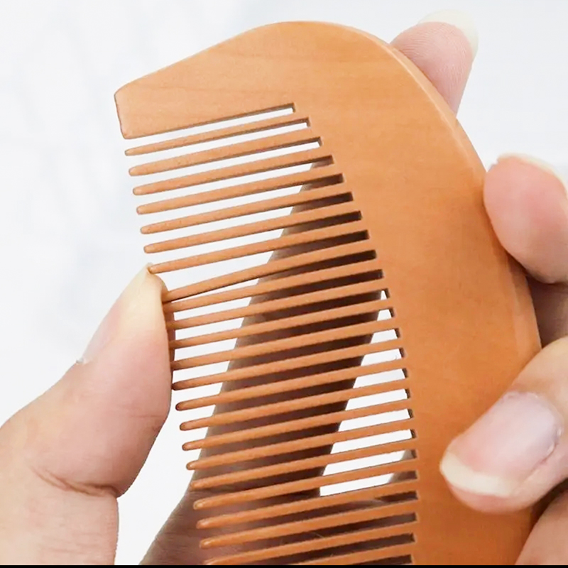 Crescent Wooden Hair Comb-Anti-static Scalp Massage Comb Hair - 图片 5