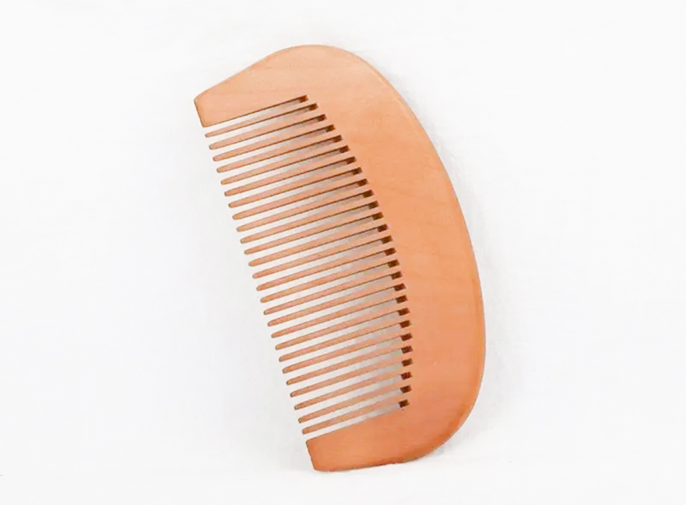Crescent wooden hair comb anti-static scalp massage comb