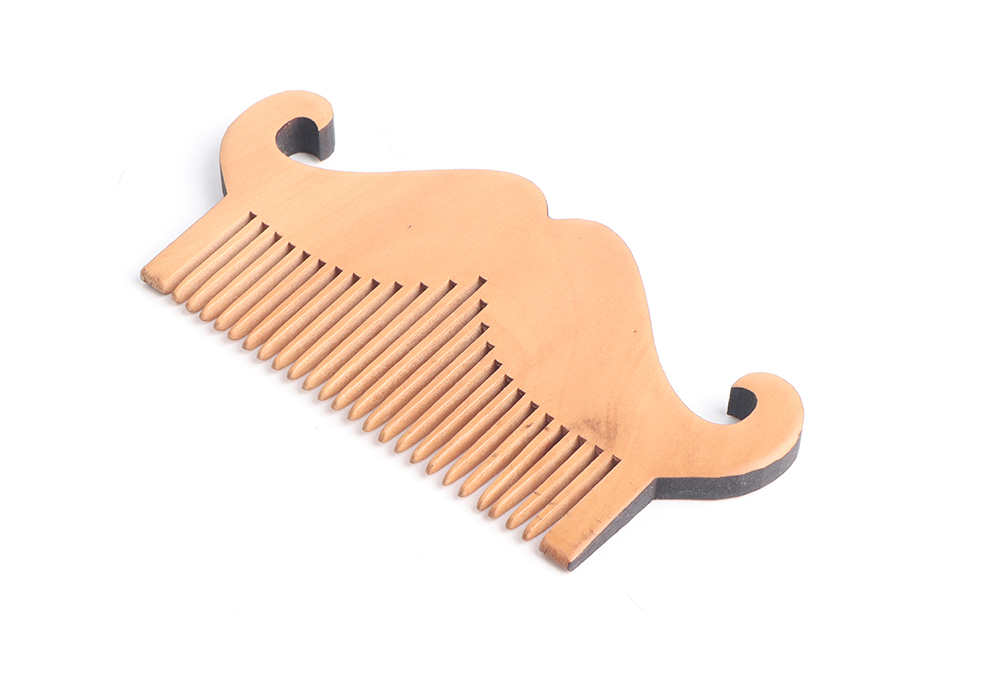 Wooden Mustache Shaped Comb