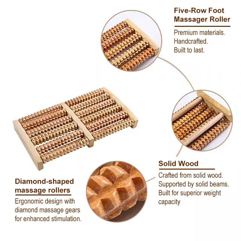 Wooden Foot Massager Roller Wholesale| Custom Wood Massage Roller Manufacturer - 图片 5